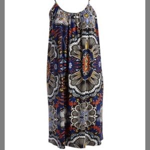 💠Royal Geometric Cord Belt Sleeveless Dress -Plus